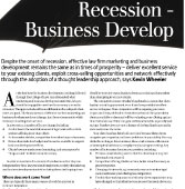 Recession proofing your business development strategy